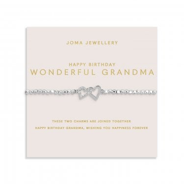 Joma Jewellery Forever Yours 'Happy Birthday Wonderful Grandma' Bracelet 17.5cm Stretch
