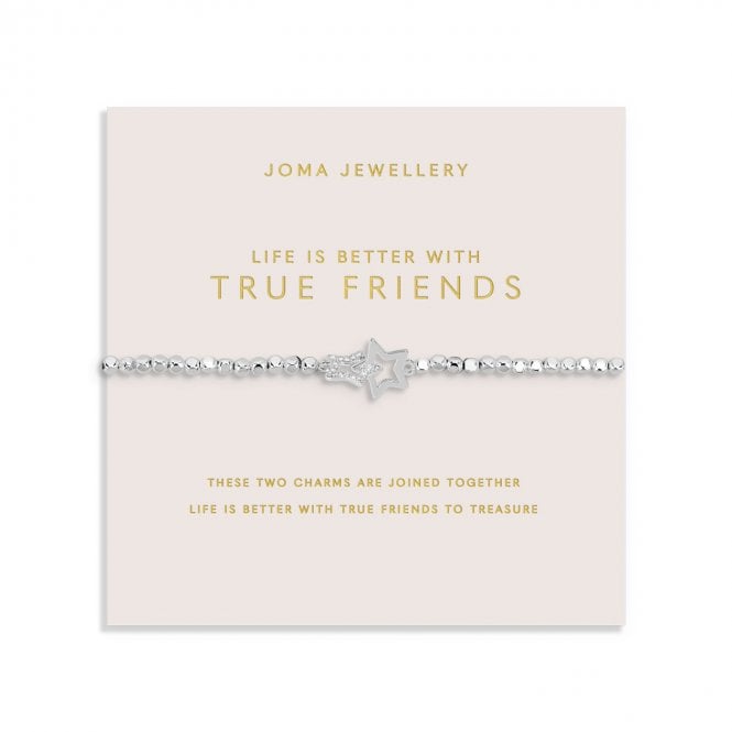 Joma Jewellery  Forever Yours 'Life Is Better With True Friends' Bracelet 17.5cm Stretch 