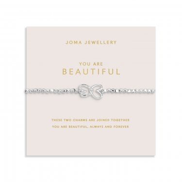 Joma Jewellery Forever Yours 'You Are Beautiful' Bracelet 17.5cm Stretch