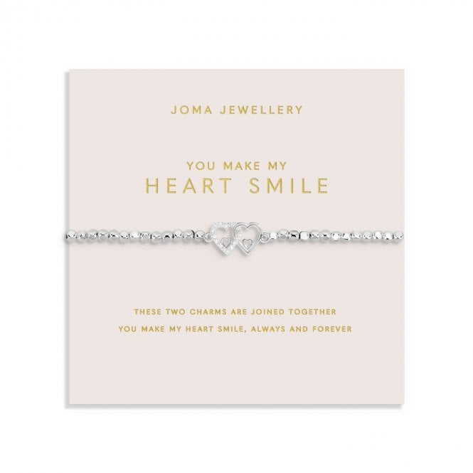 Joma Jewellery  Forever Yours 'You Make My Heart Smile' Bracelet 17.5cm Stretch 