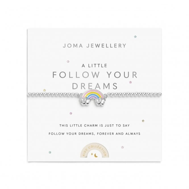 Joma Jewellery  Kids' A Little 'Follow Your Dreams' Bracelet 15.5cm Stretch