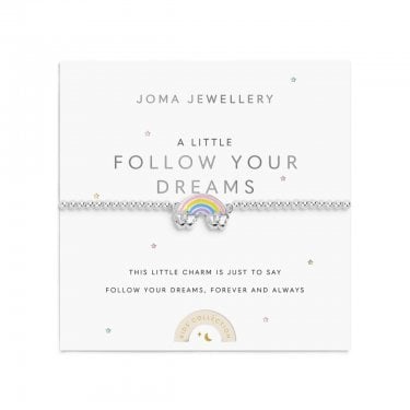 Joma Jewellery Kids' A Little 'Follow Your Dreams' Bracelet 15.5cm Stretch