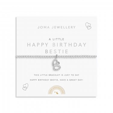 Joma Jewellery Kids A Little 'Happy Birthday Bestie' Bracelet 15.5cm Stretch 