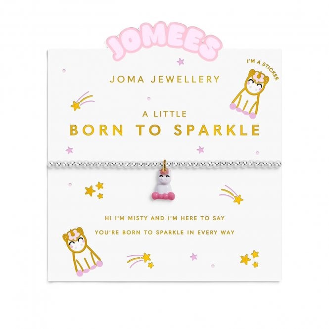 Joma Jewellery  Kids' A Little Jomees 'Born To Sparkle' Two Tone Bracelet 15.5cm Stretch