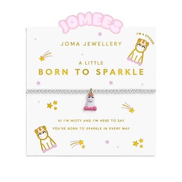 Joma Jewellery Kids' A Little Jomees 'Born To Sparkle' Two Tone Bracelet 15.5cm Stretch