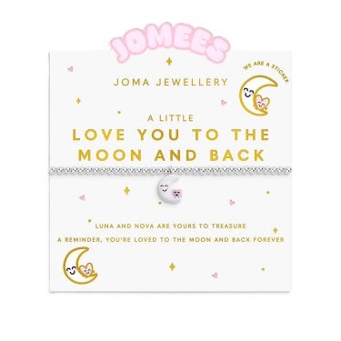 Joma Jewellery Kids' A Little Jomees 'Love You To The Moon And Back' Two Tone Bracelet 15.5cm Stretch