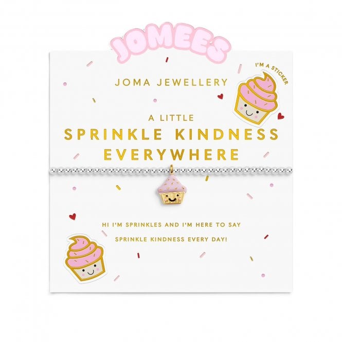 Joma Jewellery  Kids' A Little Jomees 'Sprinkle Kindness Everywhere' Two Tone Bracelet 15.5cm Stretch