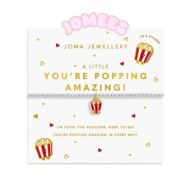 Joma Jewellery Kids' A Little Jomees 'You're Popping Amazing' Two Tone Bracelet 15.5cm Stretch