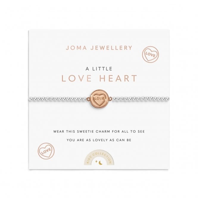 Joma Jewellery  Kids' A Little 'Love Heart' Two Tone Bracelet 15.5cm Stretch 