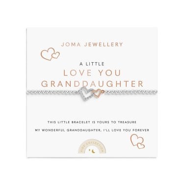 Joma Jewellery Kids' A Little 'Love You Granddaughter' Two Tone Bracelet 15.5cm Stretch
