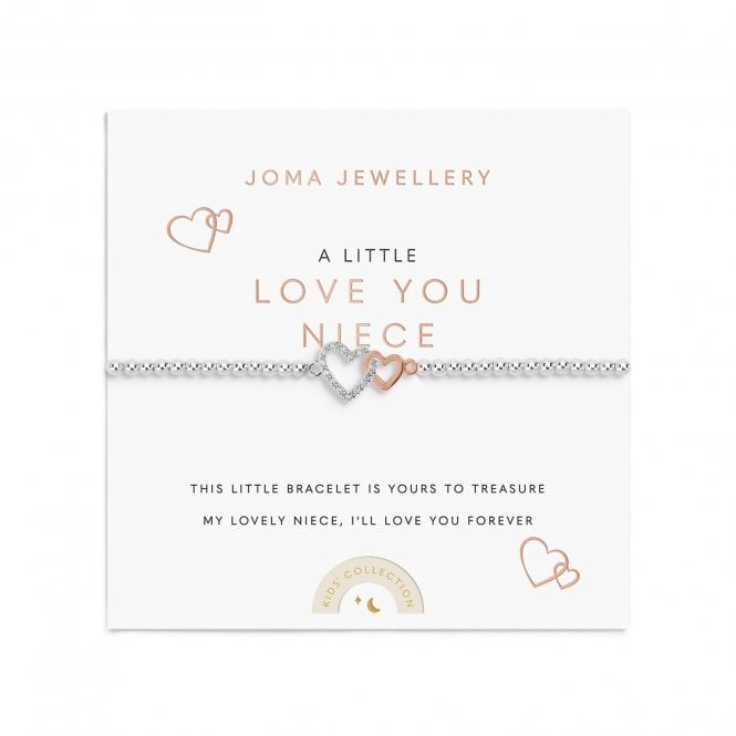 Joma Jewellery  Kids' A Little 'Love You Niece' Two Tone Bracelet 15.5cm Stretch