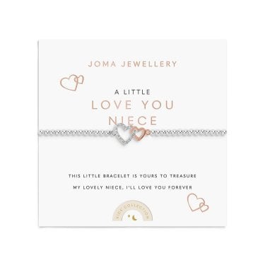 Joma Jewellery Kids' A Little 'Love You Niece' Two Tone Bracelet 15.5cm Stretch