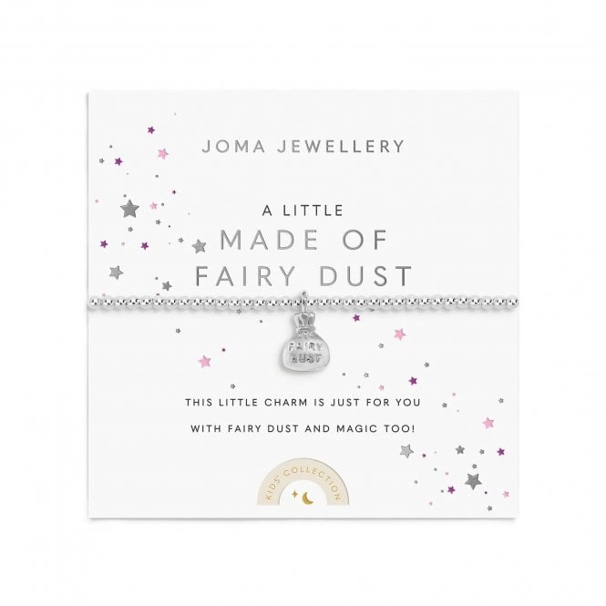 Joma Jewellery  Kids' A Little 'Made Of Fairy Dust' Silver Tone Bracelet 15.5cm Stretch