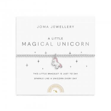 Joma Jewellery Kids' A Little 'Magical Unicorn' Bracelet 15.5cm Stretch