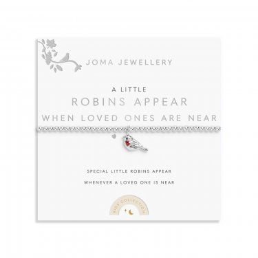 Joma Jewellery Kids A Little 'Robins Appear When Loved Ones Are Near' Bracelet 15.5cm Stretch 