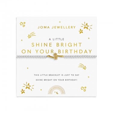 Joma Jewellery Kids' A Little 'Shine Bright On Your Birthday' Two Tone Bracelet 15.5cm Stretch