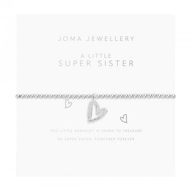 Joma Jewellery Kids A Little 'Super Sister' Bracelet 15.5cm Stretch