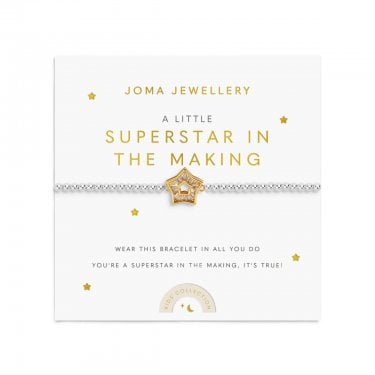 Joma Jewellery Kids' A Little 'Superstar In The Making' Bracelet 15.5cm Stretch