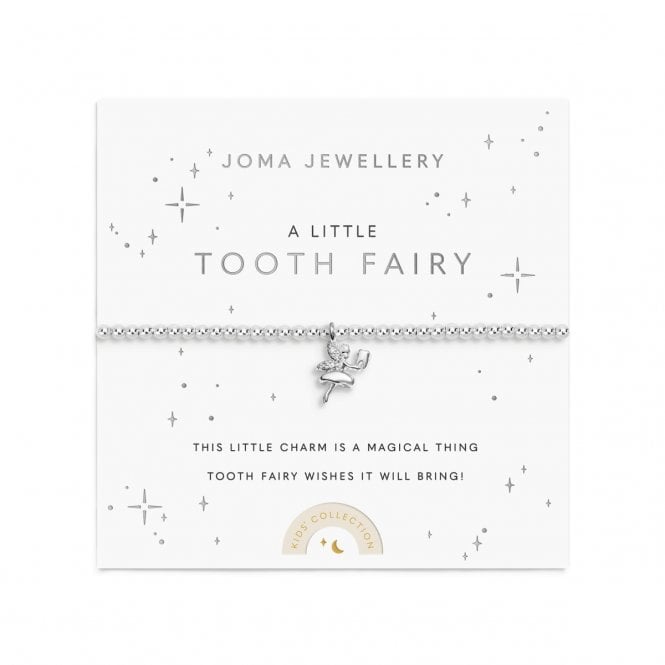 Joma Jewellery  Kids' A Little 'Tooth Fairy' Silver Tone Bracelet 15.5cm Stretch