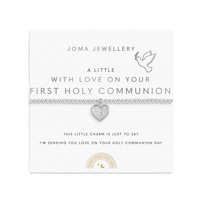 Joma Jewellery  Kids' A Little 'With Love On Your First Holy Communion' Bracelet 15.5cm Stretch