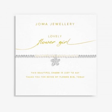 Joma Jewellery Kids Bridal Pearl 'Lovely Flower Girl' Bracelet 17.5cm Stretch