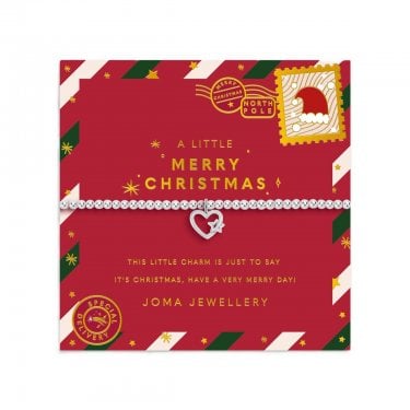 Joma Jewellery Kids' Christmas A Little 'Merry Christmas' Bracelet 15.5cm Stretch