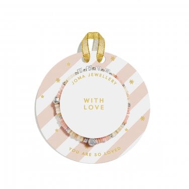Joma Jewellery Kids Christmas Happy Little Moments 'With Love' Bracelet 15.5cm Stretch 
