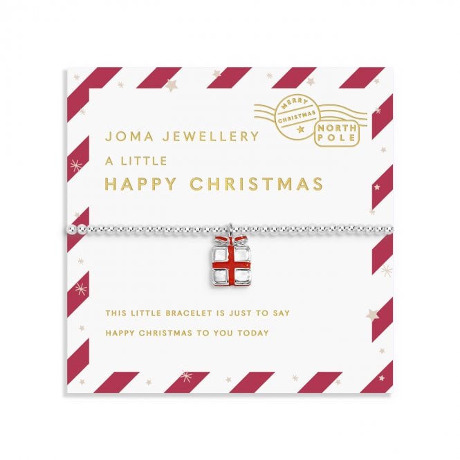 Joma Jewellery  Kids Christmas Love From Santa 'Happy Christmas' Bracelet 15.5cm Stretch 