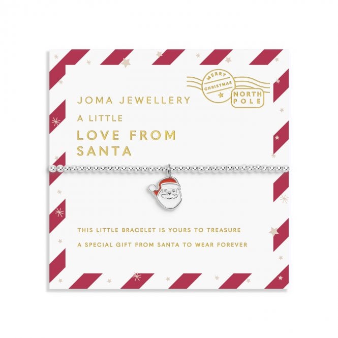 Joma Jewellery  Kids Christmas Love From Santa 'Love From Santa' Bracelet 15.5cm Stretch