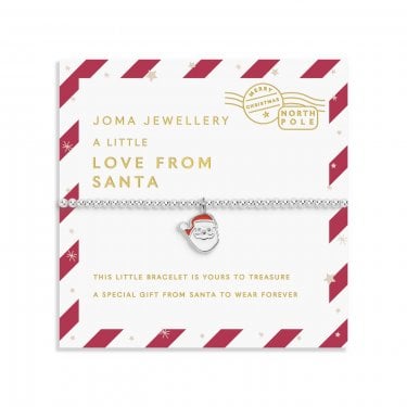 Joma Jewellery Kids Christmas Love From Santa 'Love From Santa' Bracelet 15.5cm Stretch