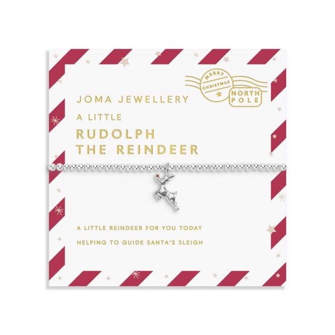 Joma Jewellery  Kids Christmas Love From Santa 'Rudolph The Reindeer' Bracelet 15.5cm Stretch