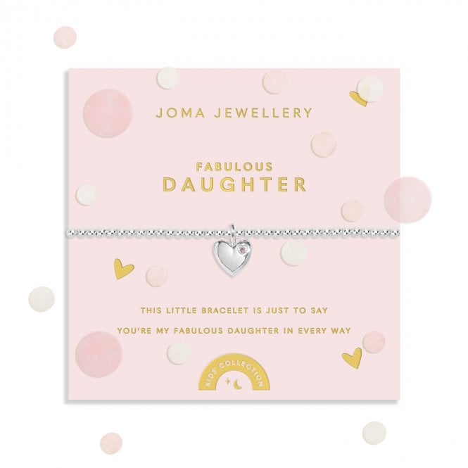 Joma Jewellery  Kids Confetti A Little 'Fabulous Daughter' Bracelet 15.5cm Stretch 