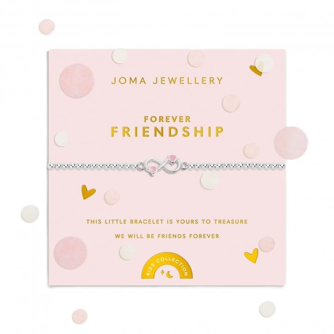Joma Jewellery  Kids' Confetti A Little 'Forever Friendship' Silver Tone Bracelet 15.5cm Stretch