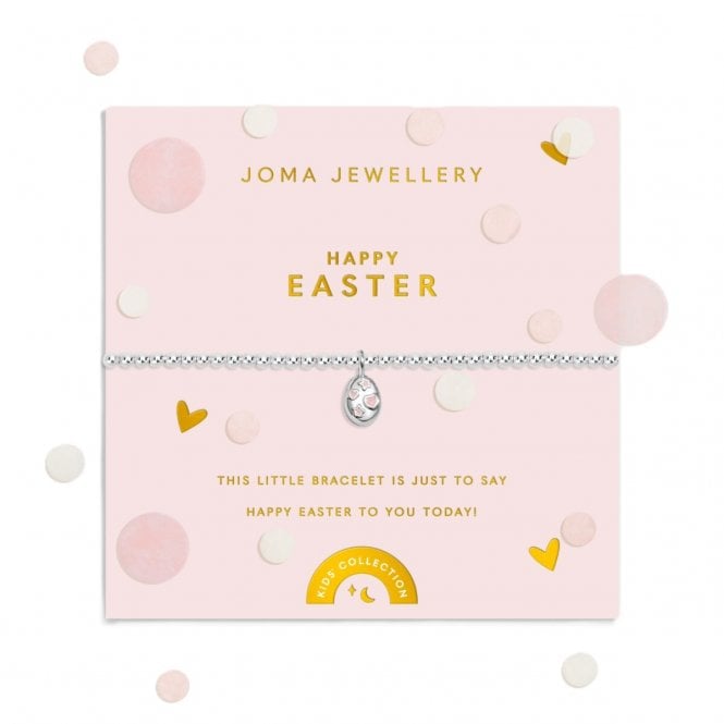 Joma Jewellery  Kids' Confetti A Little 'Happy Easter' Bracelet 15.5cm Stretch