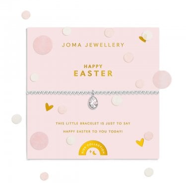 Joma Jewellery Kids' Confetti A Little 'Happy Easter' Bracelet 15.5cm Stretch