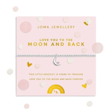Joma Jewellery Kids' Confetti A Little 'Love You To The Moon And Back' Silver Tone Bracelet 15.5cm Stretch