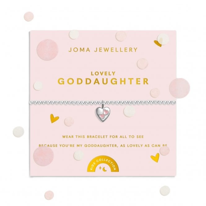 Joma Jewellery  Kids' Confetti A Little 'Lovely Goddaughter' Bracelet 15.5cm Stretch