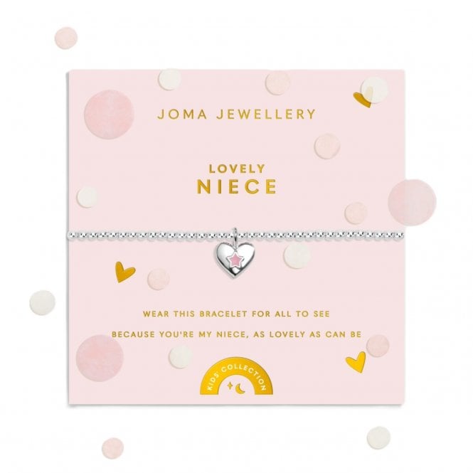 Joma Jewellery  Kids' Confetti A Little 'Lovely Niece' Bracelet 15.5cm Stretch 