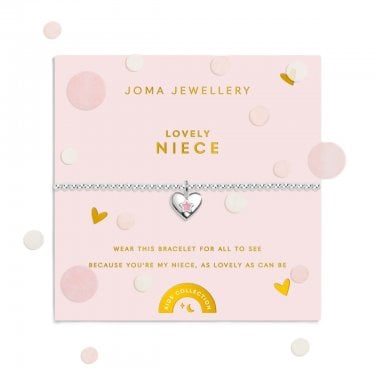 Joma Jewellery Kids' Confetti A Little 'Lovely Niece' Bracelet 15.5cm Stretch 
