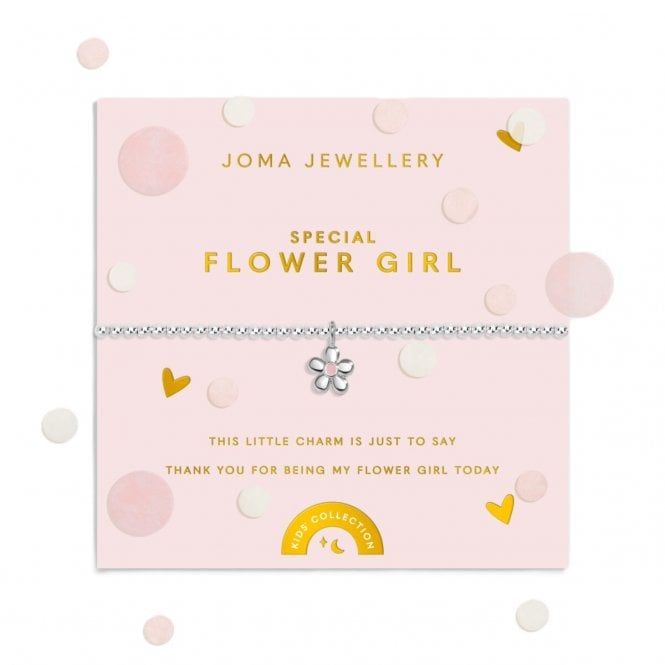 Joma Jewellery  Kids' Confetti A Little 'Special Flower Girl' Bracelet 15.5cm Stretch