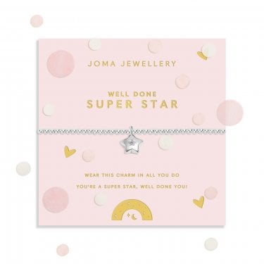 Joma Jewellery Kids Confetti A Little 'Super Star' Bracelet 15.5cm Stretch