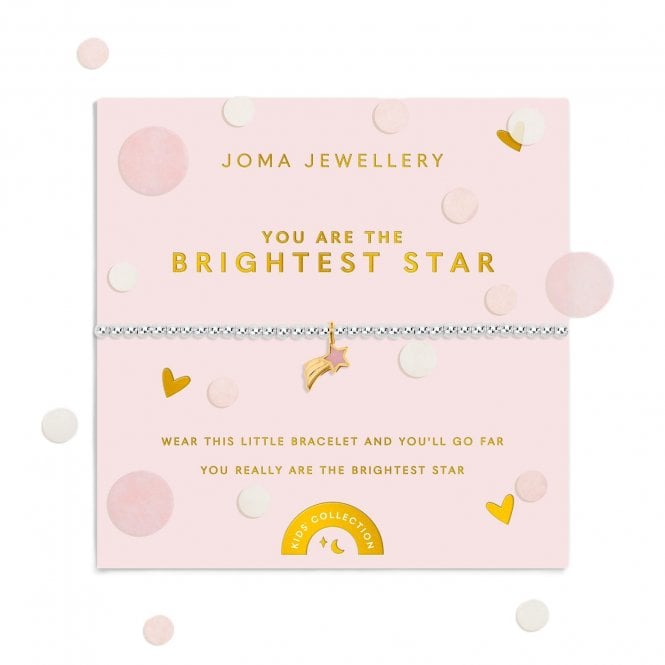 Joma Jewellery  Kids' Confetti A Little 'You Are The Brightest Star' Two Tone Bracelet 15.5cm Stretch