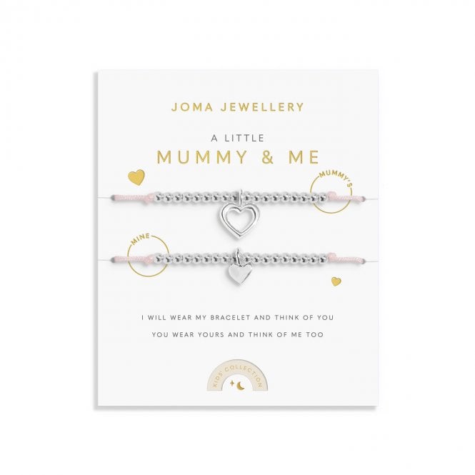 Joma Jewellery  Kids Duo A Little 'Mummy & Me' Adjustable Slider Bracelets 22.5cm, 24.5cm 