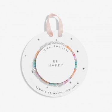 Joma Jewellery Kids Happy Little Moments 'Be Happy' Bracelet 15.5cm Stretch 