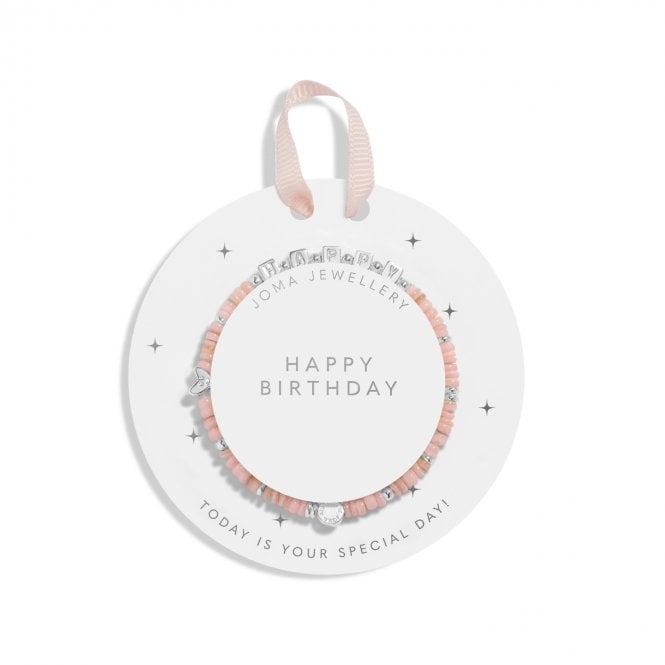 Joma Jewellery  Kids Happy Little Moments 'Happy Birthday' Bracelet 15.5cm Stretch 