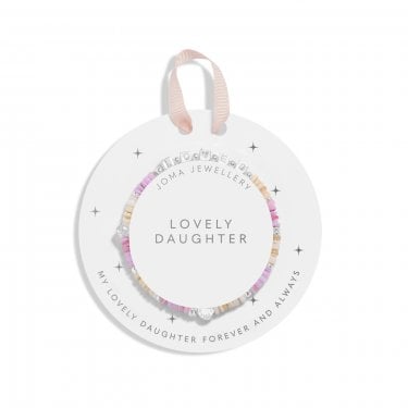 Joma Jewellery Kids Happy Little Moments 'Lovely Daughter' Bracelet 15.5cm Stretch 
