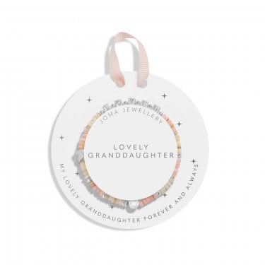 Joma Jewellery Kids Happy Little Moments 'Lovely Granddaughter' Bracelet 15.5cm Stretch 