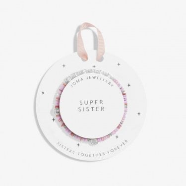 Joma Jewellery Kids Happy Little Moments 'Super Sister' Bracelet 15.5cm Stretch 