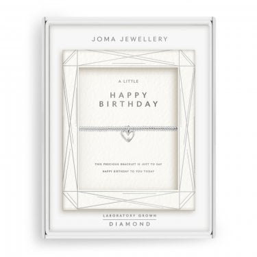 Joma Jewellery Lab Grown Diamonds 'Happy Birthday' Bracelet 17.5cm Stretch   