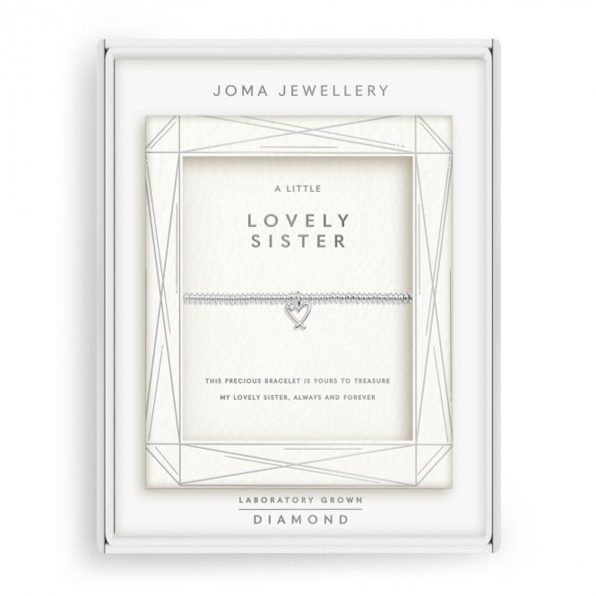 Joma Jewellery  Lab Grown Diamonds 'Lovely Sister' Bracelet 17.5cm Stretch 